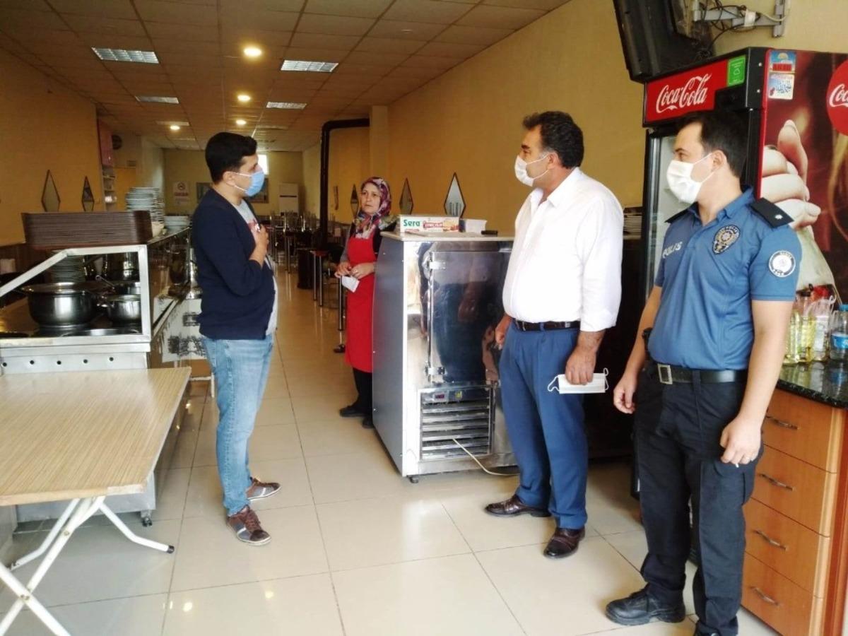 Kaymakamdan kahvehanelere ve lokantalara denetleme