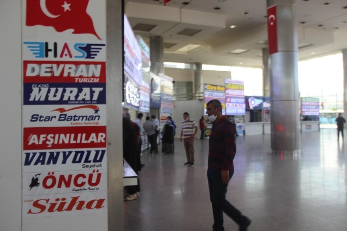 Kayseri Şehirlerarası Otob&uuml;s Terminali kısıtlamanın kalkmasıyla hareketlendi