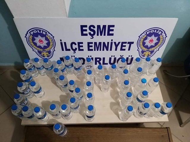 Uşak’ta 22 litre sahte içki ele geçirildi