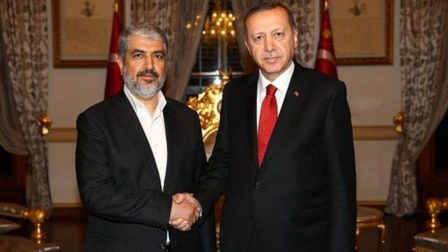 Erdoğan, İsrail'in 'terör örgütü' olarak kabul ettiği Hamas'ın lideri Halit Meşal'le