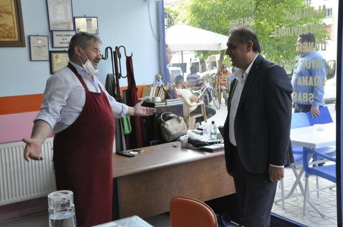 Başkan &Ccedil;ift&ccedil;i&rsquo;den esnafa ziyaret