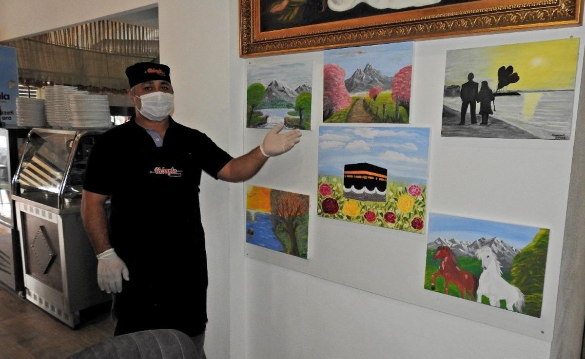 Korona g&uuml;nlerini resim yaparak ge&ccedil;irdi