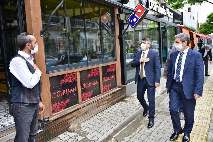 Başkan Yılmaz’dan yeniden kepenk açan esnafa ziyaret G1