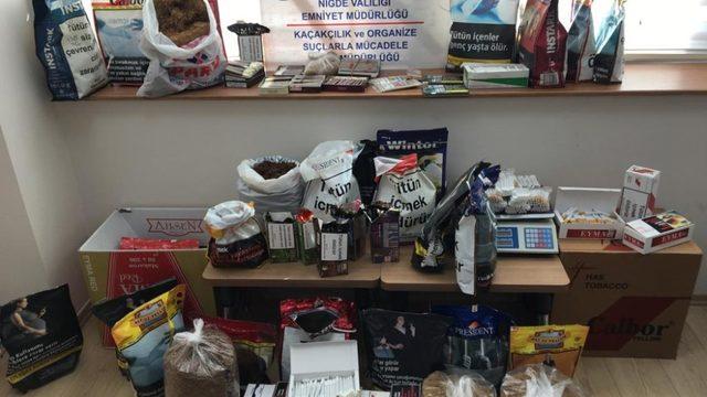 Niğde’de 30 kilogram kaçak tütün ali geçirildi