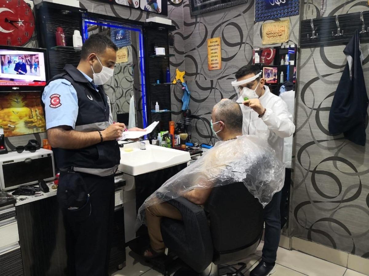 Kartal&rsquo;daki berber, kuaf&ouml;r ve g&uuml;zellik merkezlerine zabıta denetimi