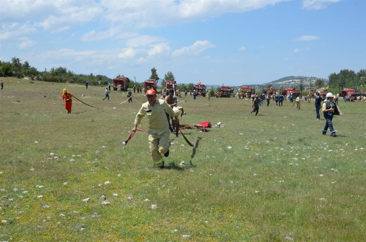 G&uuml;lnar&rsquo;da orman yangını tatbikatı ger&ccedil;ekleştirildi