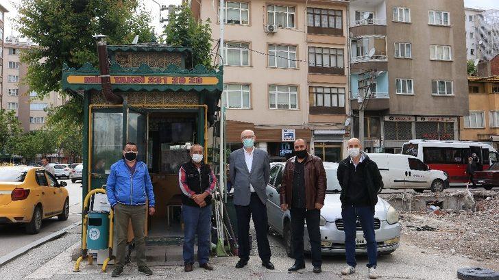 Başkan Kurt taksi durağını ziyaret etti G2