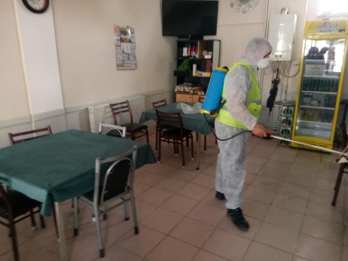 Ergene&rsquo;de kahvehane ve &ccedil;ay ocakları dezenfekte edildi