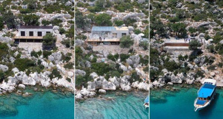 Cennet koydaki kaçak villa yıkıldı! 48 saatte yapmışlar G5