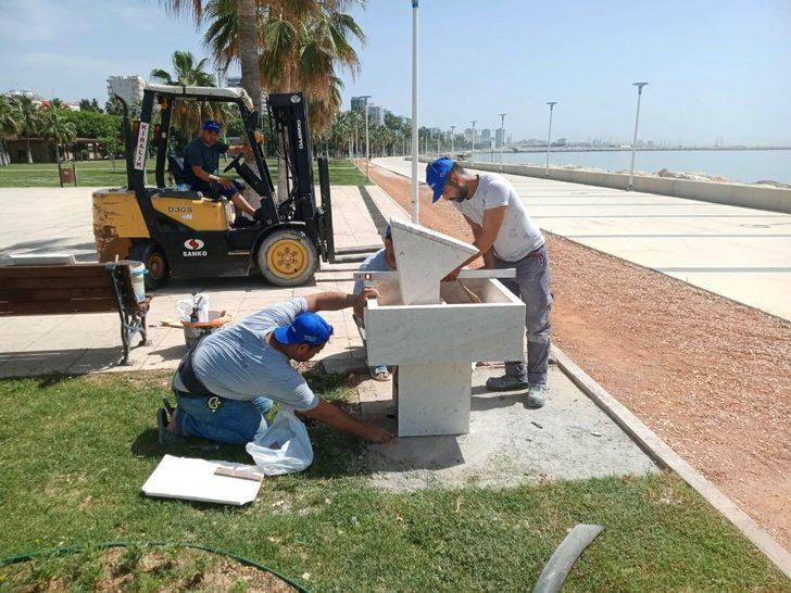 Mersin’de parklara su tasarruflu çeşme yerleştirildi G2