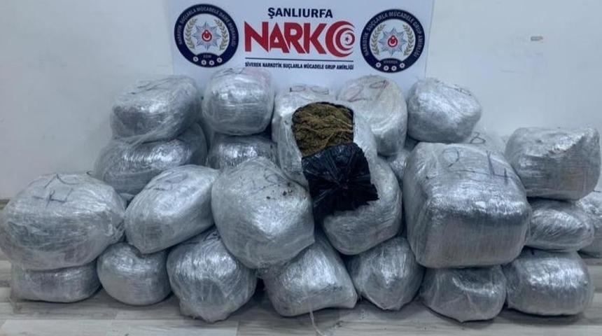 Şanlıurfa&rsquo;da 193 kilogram esrar ele ge&ccedil;irildi