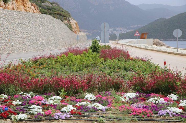 Kaş caddeleri çiçek bahçesine dönüyor G5