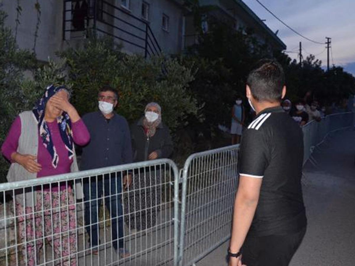 Karantinadaki babaanne, terhis olan torununa sarılamadı