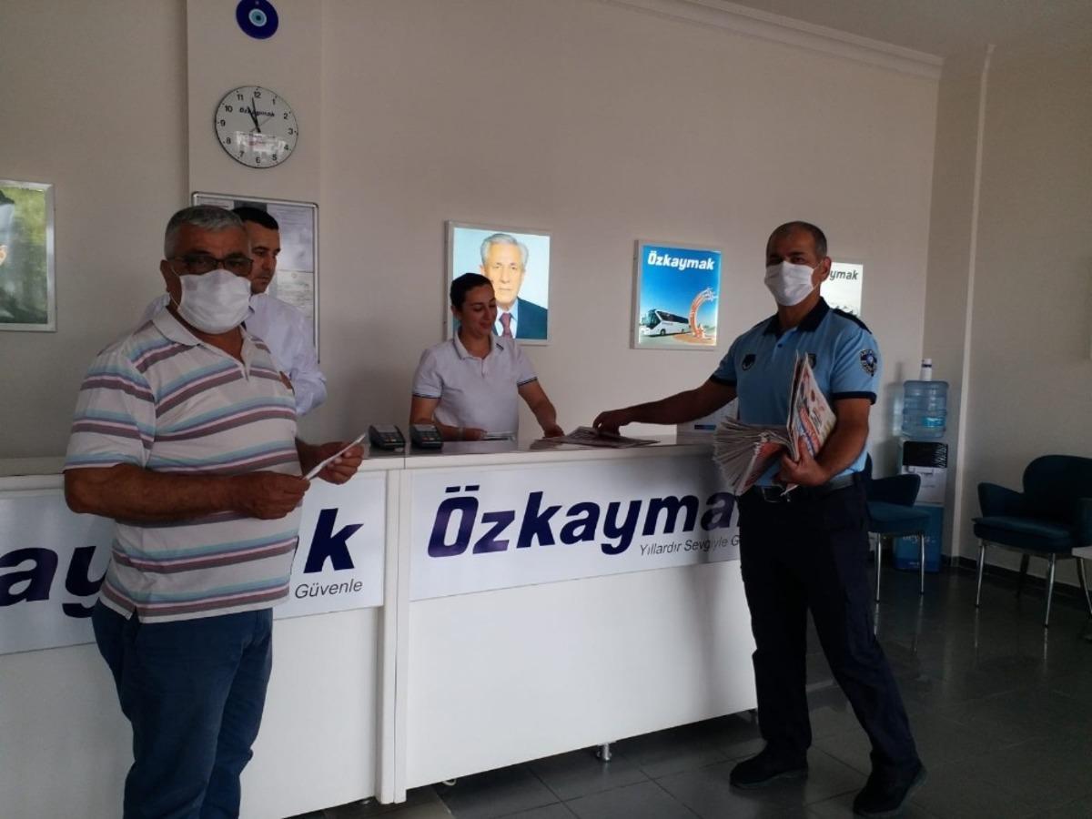 Alanya Otogarı&rsquo;nda maske dağıtıldı