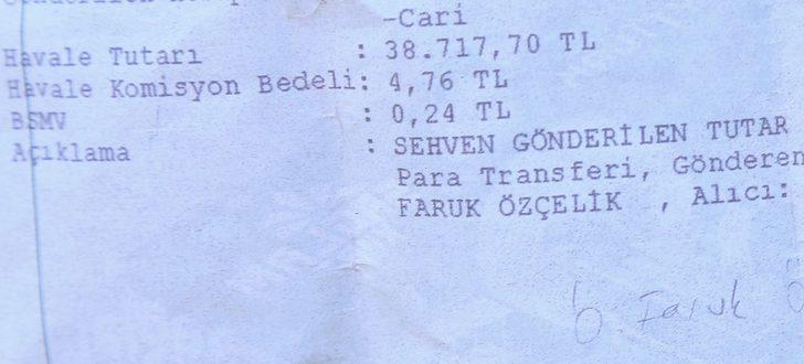 Hesabına yanlışlıkla yatan 38 bin TL'yi iade etti G3