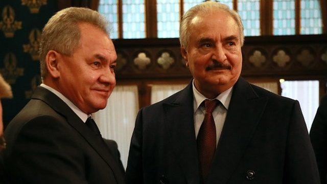 Halife Hafter, salgın öncesi Rusya Savunma Bakanı Sergey Şoygu ile görüşmüştü