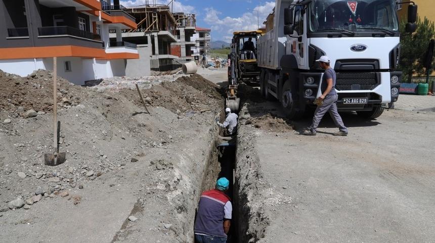 Erzincan&rsquo;da alt yapı &ccedil;alışmaları