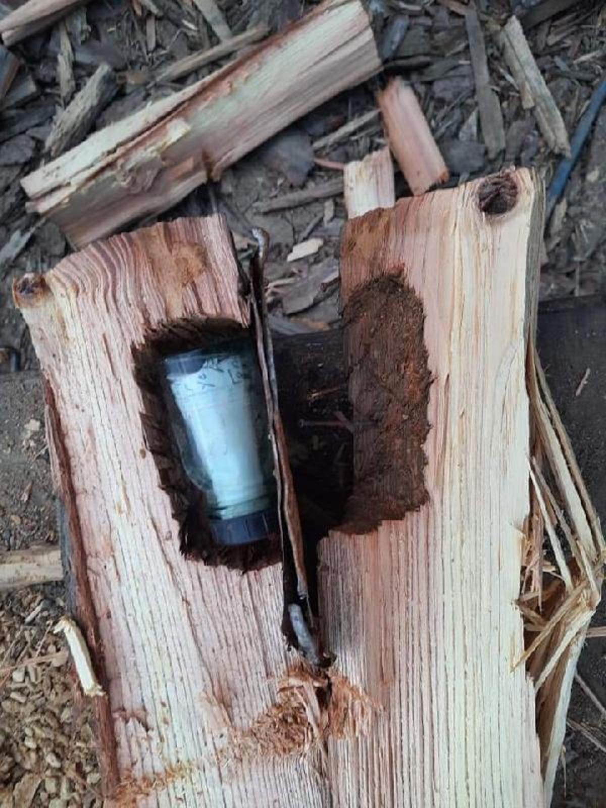 Şaşırtan olay! Odunun i&ccedil;inden mektup &ccedil;ıktı