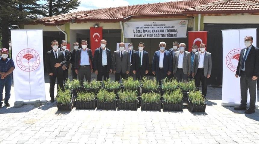 Hisarcık&rsquo;ta &ccedil;ift&ccedil;ilere 6 bin 475 Goji Berry fidanı dağıtıldı