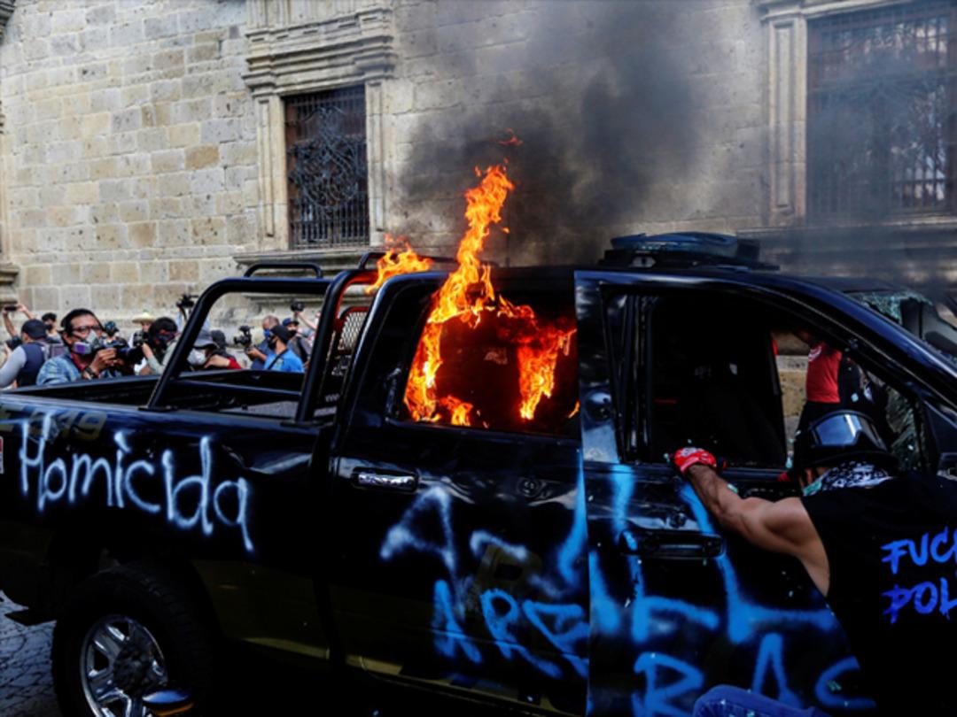 Meksika'da halk Giovanni Lopez i&ccedil;in sokağa indi