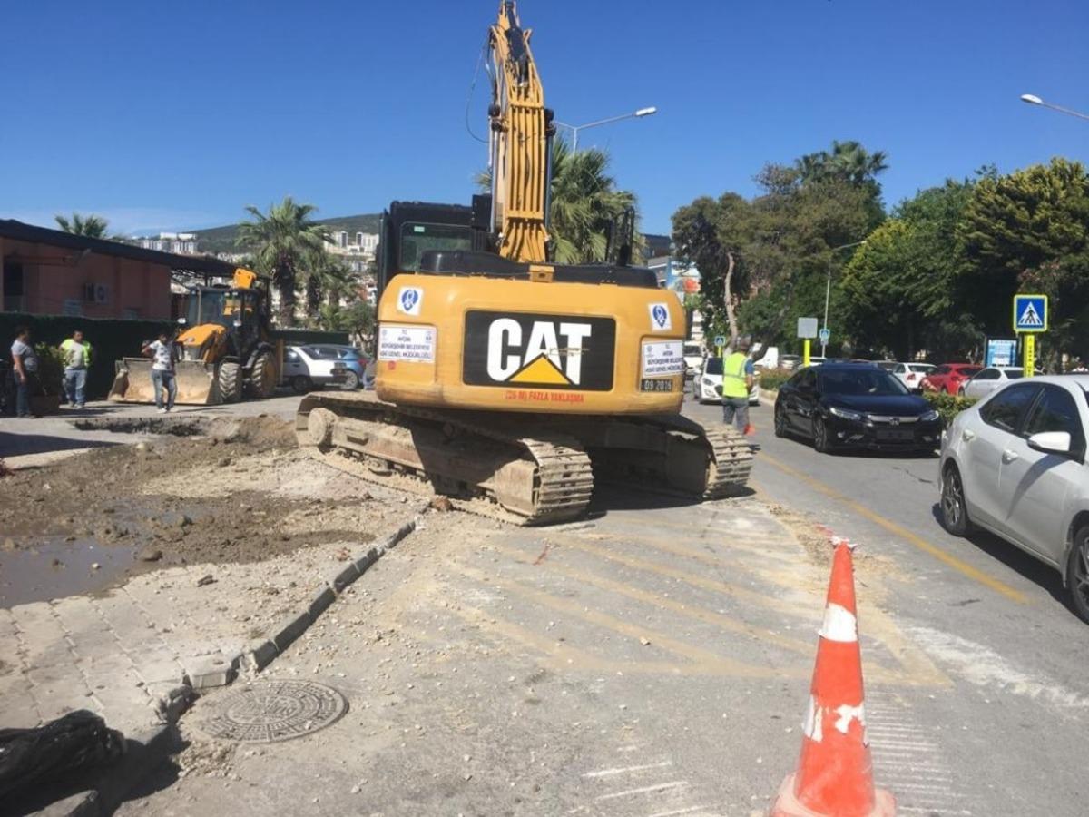Kuşadası&rsquo;ndaki kanalizasyon &ccedil;alışmalarında sona gelindi