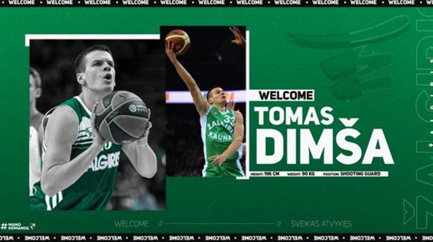 Zalgiris Kaunas, Tomas Dimsa'yı kadrosuna kattı