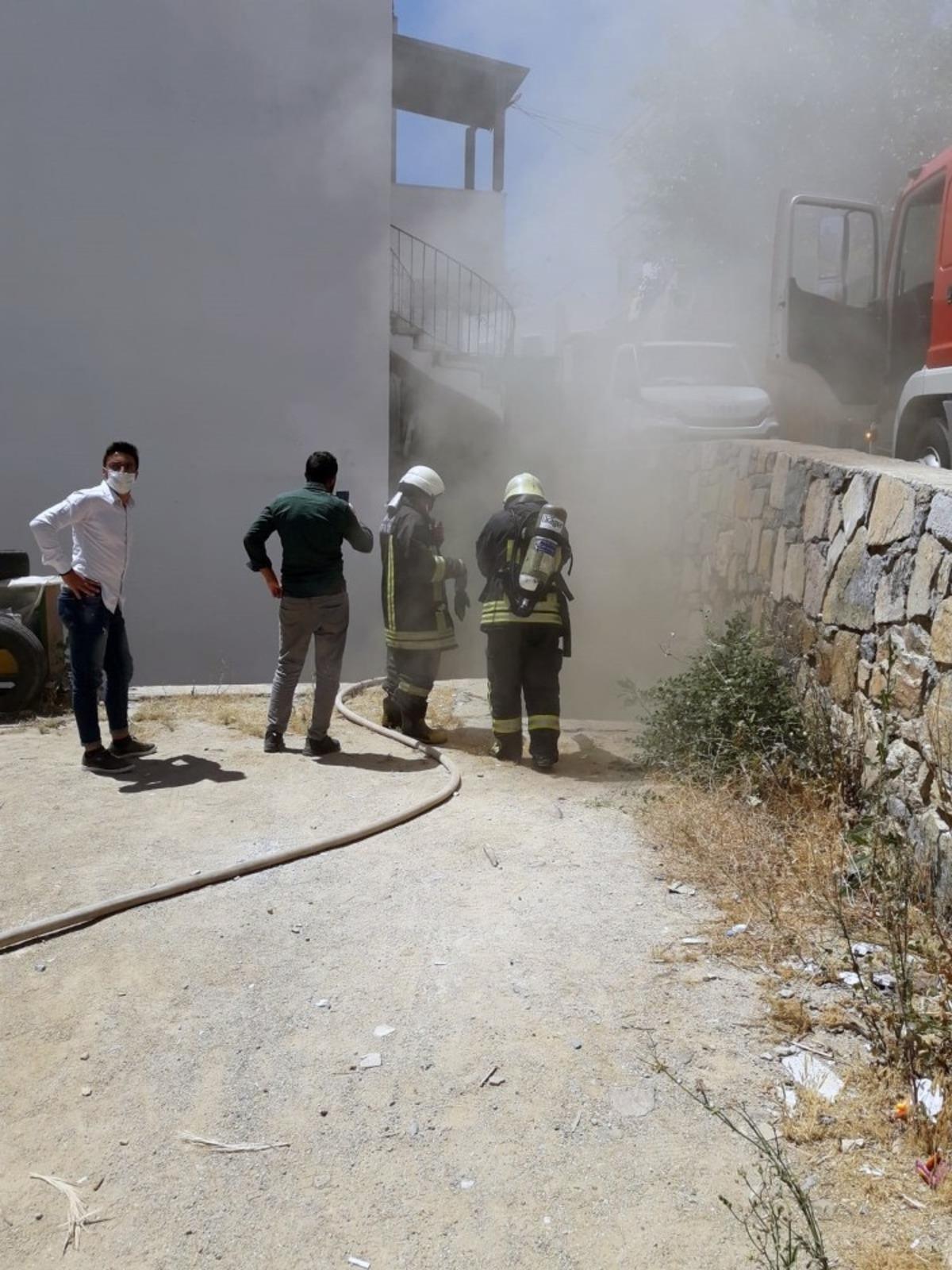 Bodrum&rsquo;da ev yangını