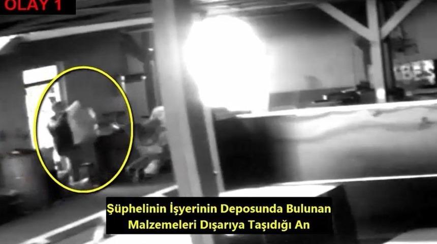 Önce güvenlik kamerasına sonra polise yakalandı