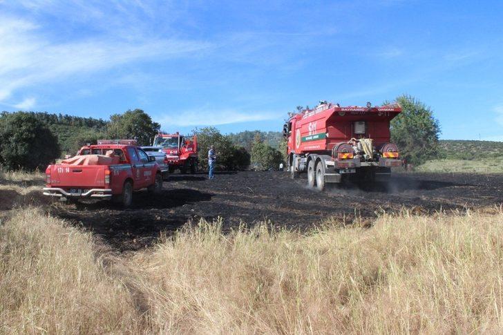 Bayramiç’te tarla yangını G2