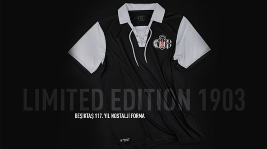 Beşiktaş'ta 117. yıl nostalji forması satışa sunuldu