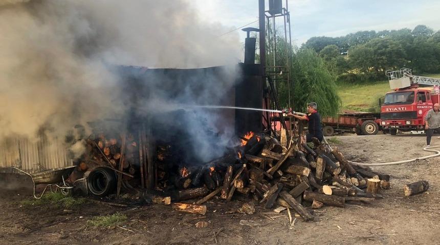 Kömür madeni sahasında yangın