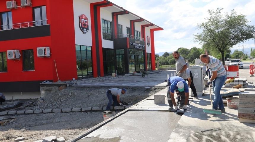 Vedat Çimen Tesislerinde peyzaj ve çevre düzenlemesi çalışmaları yapılıyor