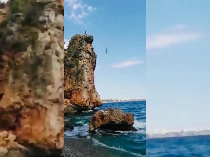 Yasak kalktı! 30 metreden kendini denize bıraktı G1