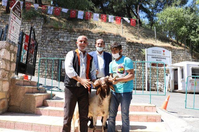 Kalenin açılışına sevindi, koç kurban etti