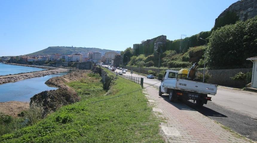 Sinop Belediyesinden sahillere ila&ccedil;lama