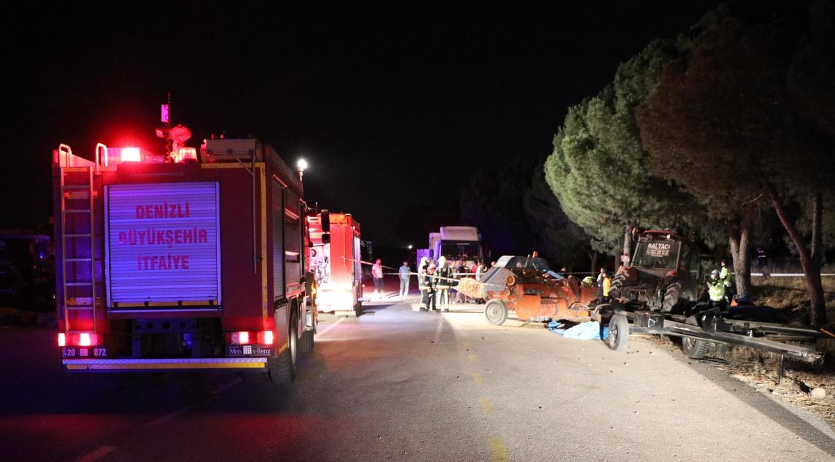 Denizli'de feci kaza! Trakt&ouml;r&uuml;n &ouml;n&uuml;nde yatıyordu, hayatının şokunu yaşadı