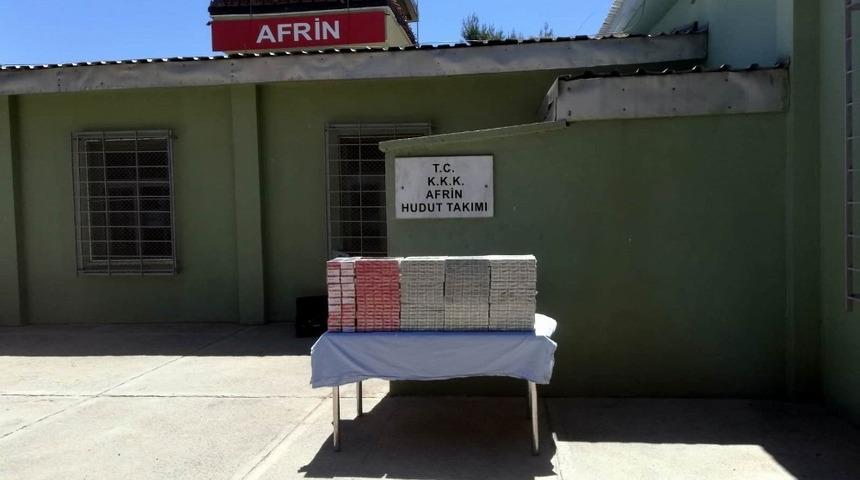 Sınırda kaçak sigara ele geçirildi