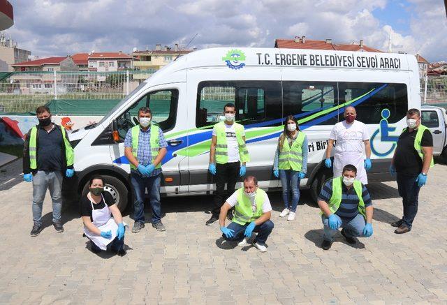 Ergene Belediyesi sıcak yemek hizmetine devam ediyor