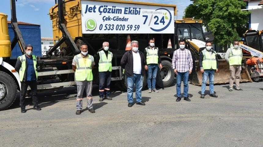 Çorlu’da jet çözüm ekibi yollarda
