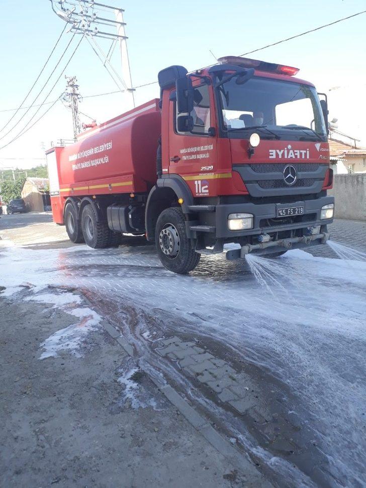Karantinaya alınan mahalle dezenfekte edildi G2