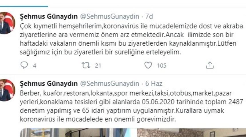 Vali G&uuml;naydın&rsquo;dan &lsquo;Ziyaret Uyarısı&rsquo;