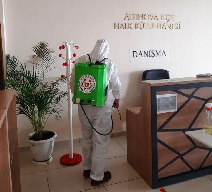 Halk Kütüphanesi ilaçlandı G1