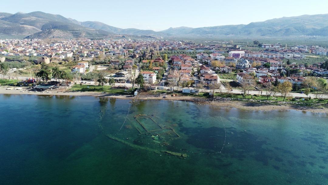 1500 yıllık batık bazilika korona s&uuml;recinde daha belirgin hale geldi