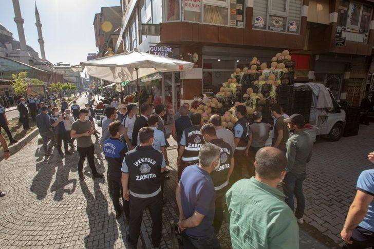 Zabıtadan kaldırım işgaline ve seyyar satıcılara yönelik denetim G5