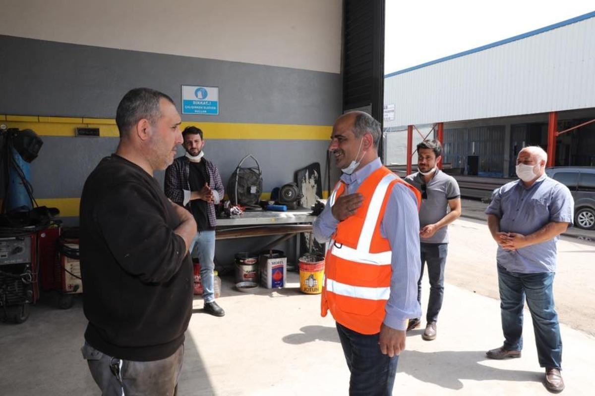 Başkan S&ouml;ğ&uuml;t&rsquo;ten sanayi sitesi esnafına ziyaret