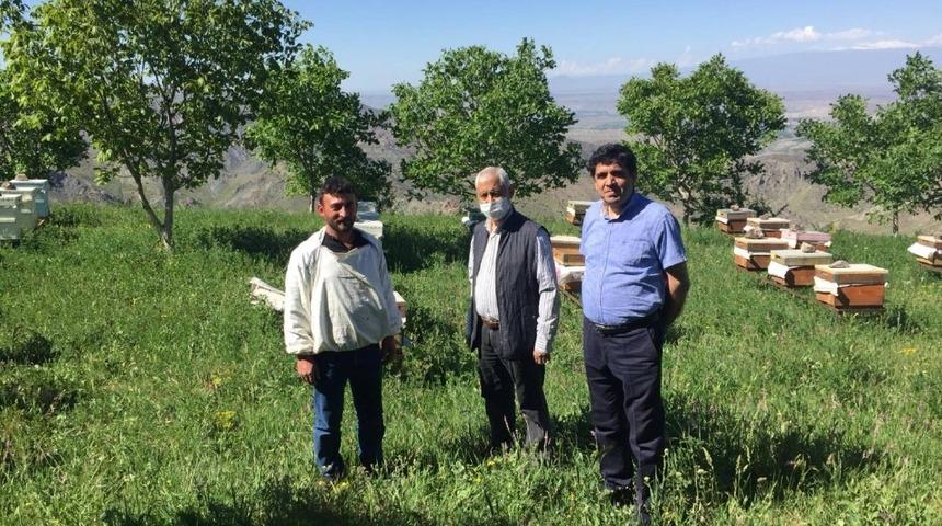 Rekt&ouml;r Alma, bal verimini artırma projesini yerinde inceledi