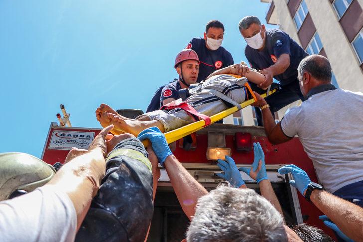 Hamile kadın cam silerken dükkanın tentesine düştü, hem kendi hem de yakınları ağladı G3