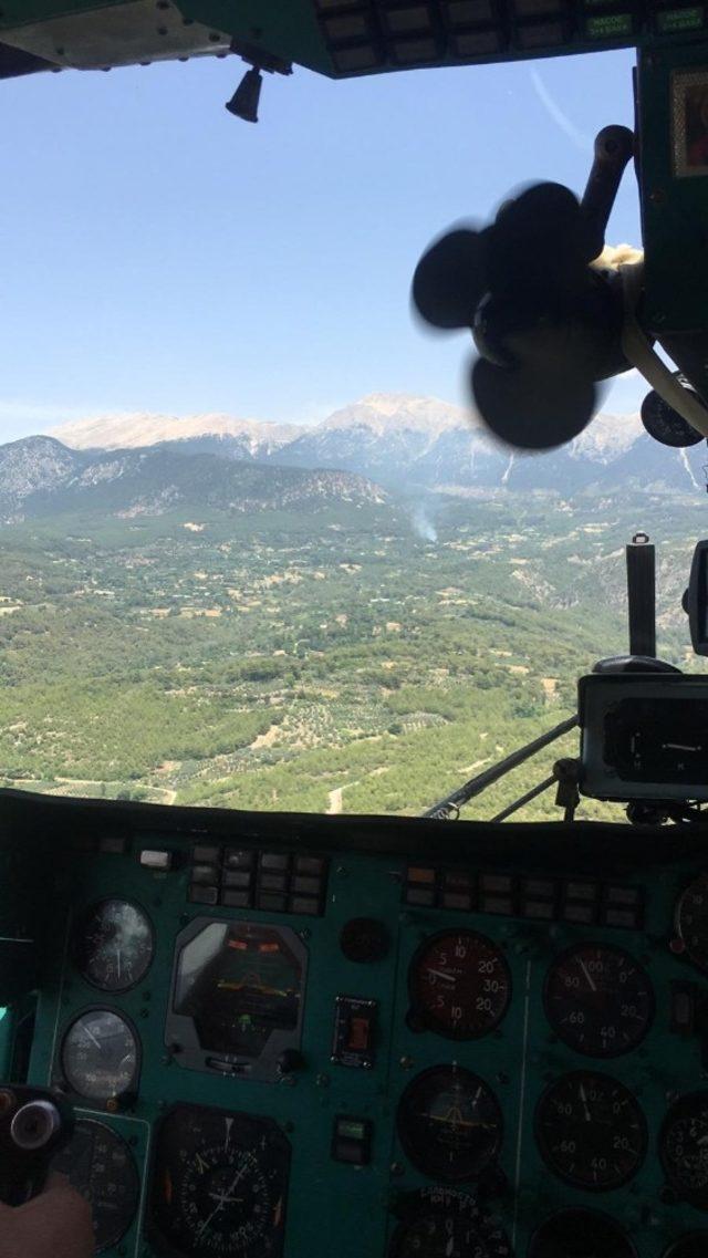 Seydikemer’de çıkan orman yangını büyümeden söndürüldü