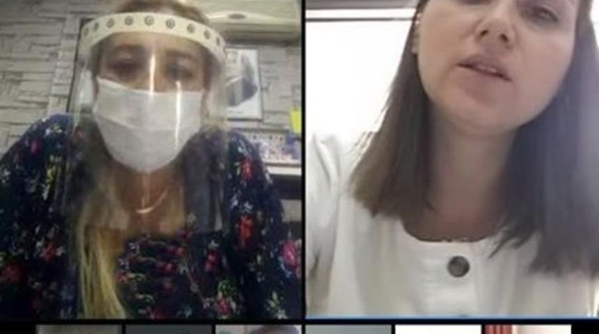 Kreş personellerine video konferans ile eğitim verildi