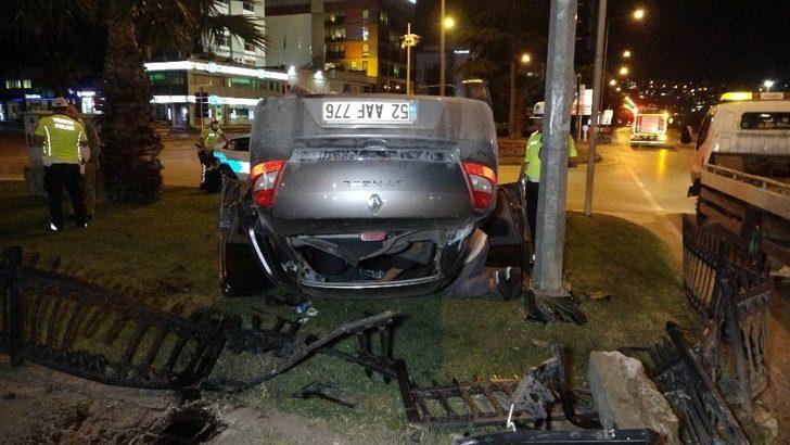Samsun’da otomobil takla attı G2